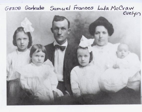 Sam & Lula McCraw with four daughters